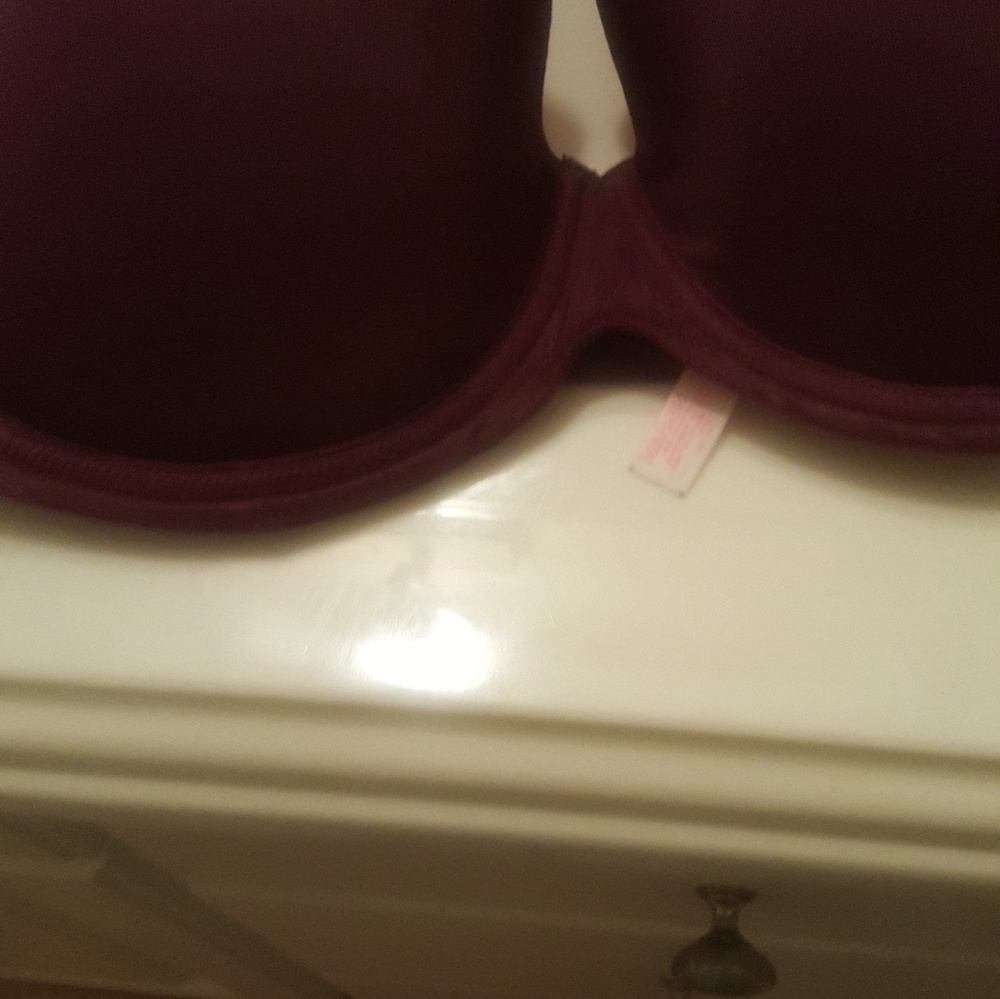 Burgundy bra